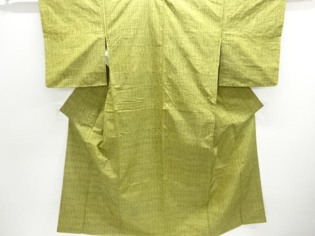 JAPANESE KIMONO / ANTIQUE KIMONO / SILK / TSUMUGI / WOVEN STRIPE